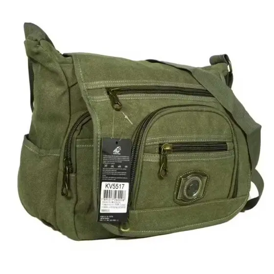 Bolsa Transversal de Ombro Em Lona Reforçada Versátil #KV5517