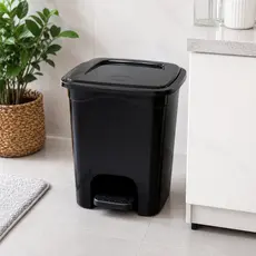 Lixeira Quadrada 13L com Pedal e Tampa Reforçada Para Cozinha Banheiro Lavanderia Escritório Casa Multiuso