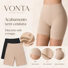 Short Feminino Sem Costura Segurança Anti Atrito Não Marca Cintura Alta Confortável para Vestido Saia