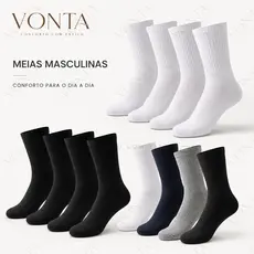 Meias masculina cano alto/longo