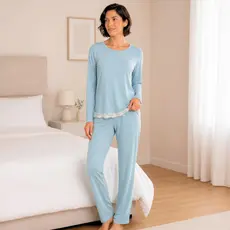 Pijama Longo Feminino Adulto Manga Comprida Inverno