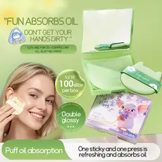 LifeGirls papel absorvente de óleo com caso espelho Puff verão segurar maquiagem remover pele oleosa maquiagem ferrament