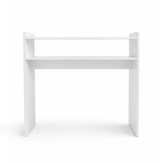 Mesa de Manicure 77x77x30 em Madeira Branco Salão de Beleza
