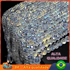 🔥[BR  Local]Kit 10 Fios De Cristal De Zirconia 8mm 6mm 4mm AB/Iridescente Alta Qualidade para Bijuterias Artesanais BR