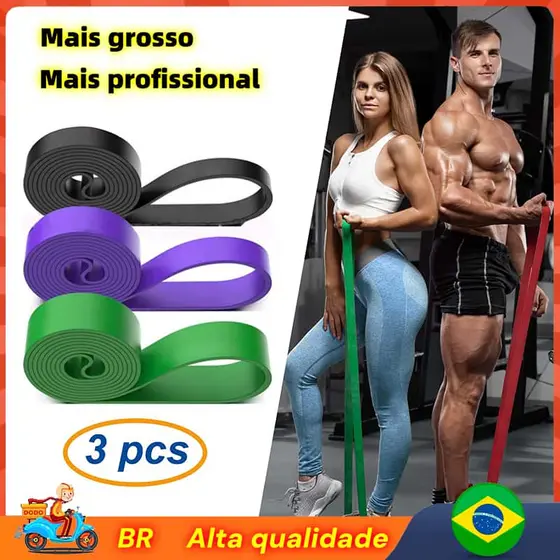 🔥BR Vendedor local🔥 Kit 3 Super Band top Elástico borracha crossfit extra forte Extensor Funcional Exercício sports