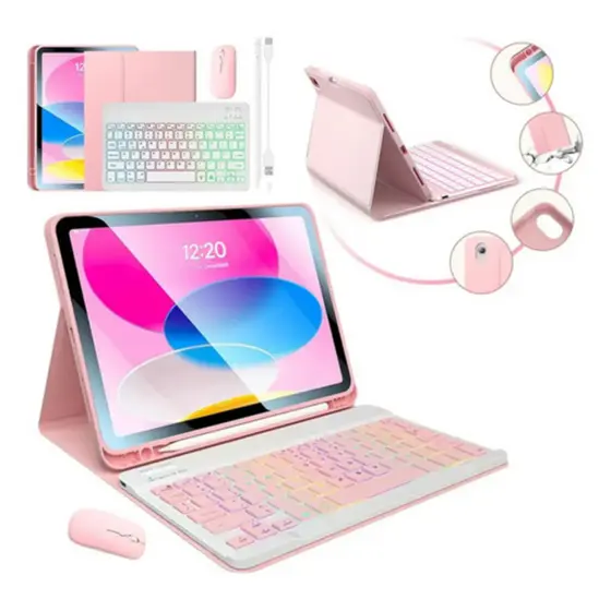 Capa Mouse Teclado + Caneta Para iPad 10''/11'' Geração