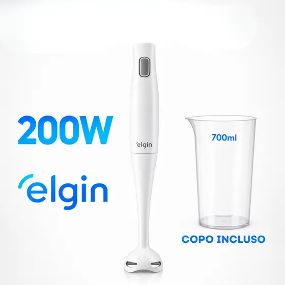 Mixer 2 em 1 Turbo Elgin Branco 127v 200w Original