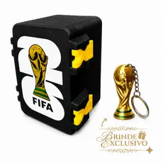 Porta Figurinhas Copa do Mundo 2026 + Brinde Exclusivo / Caixa Organizadora 500 figurinhas com 2 divisorias removíveis