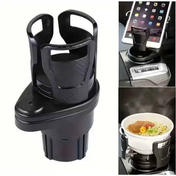 Porta-copos Duplo  360 Graus Para Carro Com Suporte