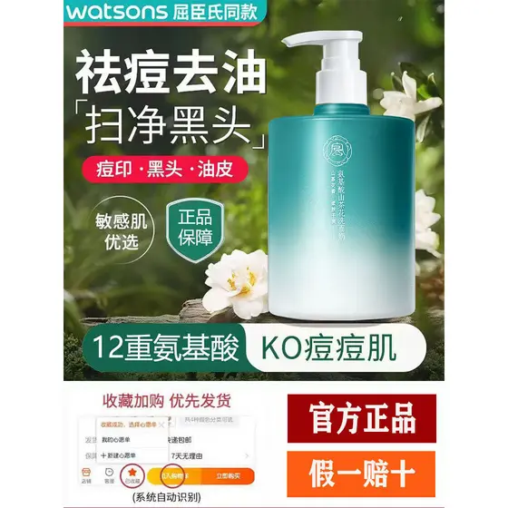 Camélia aminoácido limpador Facial limpeza profunda encolher poros controle de óleo Anti-Acne hidratante espuma limpador