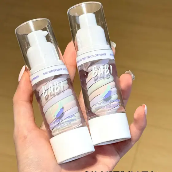 BABI creme de maquiagem tricolor, 35g, água isolada, primer de maquiagem, corretivo, primer, ilumina o tom da pele, Nude
