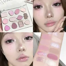 Uma paleta de vedação deus paleta de sombras maquiagem coreana rosa roxo fumado terra cor diária All-Match luz maquiagem