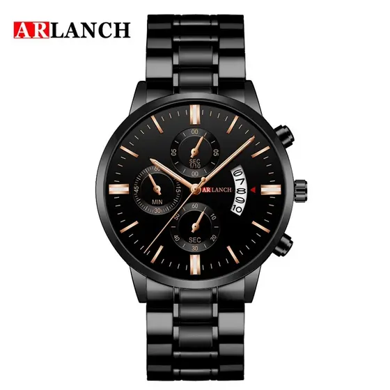 Lazer esportes relógio masculino multifuncional à prova dwaterproof água calendário quartzo lazer esporte relógio mascul