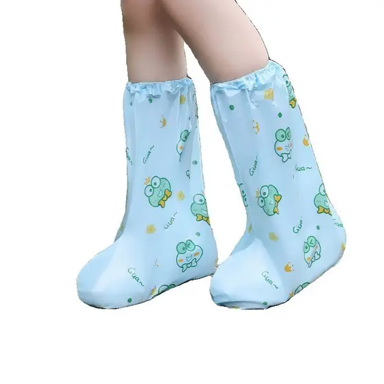 Capa descartável para sapato de chuva, à prova d'água, desenho animado, capa para sapato infantil, viagem ao ar livre, à