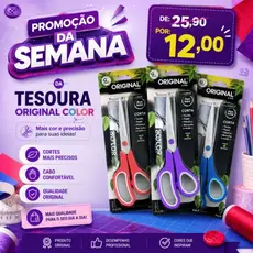 Tesoura Original Line 8.5 Polegadas Corte Preciso Confortável Profissional Domestica Multi uso