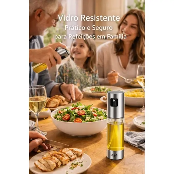 Azeiteiro Spray Azeite Vinagre Vidro 100ml Borrifador Cozinha Air Fryer Controle Óleo Gourmet Fitness