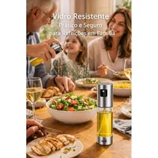 Azeiteiro Spray Azeite Vinagre Vidro 100ml Borrifador Cozinha Air Fryer Controle Óleo Gourmet Fitness