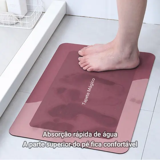🔥Tapete para Banheiro de Secagem Rápida e Super Absorvente Ideal para Chuveiro, Cozinha e Varanda Porta De Entrad