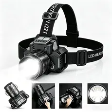 🔥Lanterna De Cabeca Prova Dagua Farol De Cabeça Potente Forte LED 1800mAh