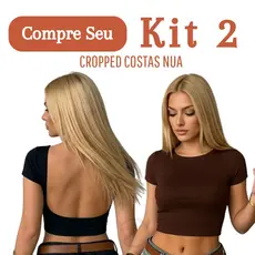 Cropped Costa Nua Suplex Feminina Ombro a Ombro manga curta Baby Tee Liso Casual Básico Tecido Duplo