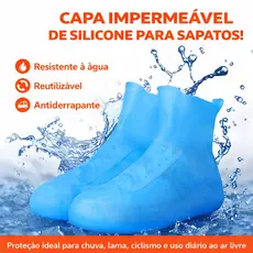 Capa impermeável de silicone leve para sapatos na Chuva,reutilizável e resistente à água para chuva, lama, ciclismo
