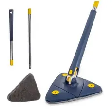 Mop Giratório 360 Limpeza Fácil Piso Triangular Esfregão Prático Reutilizável Casa
