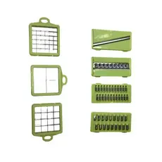 Ralador Fatiador Vegetal Multifuncional Cortador Redondo Kit 15 Peças Utensílios Cozinha