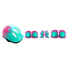 Kit Capacete Infantil Completo Proteção Ajustável 7 Peças Segurança Conforto Criança
