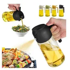 Borrifador Galheteiro Vidro 470ml Dosador Azeite Vinagre Cozinha Prático Fácil Uso