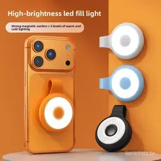 Lanterna Magnética De Telefone Para Fotografia – Luz Suave Com Temperaturas Ajustáveis De Três Cores
