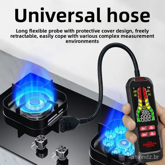 A Portable Combustible Gas Detector Set, Digital Leak Tester with HD Display, Natural Liquefied