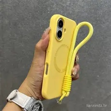 Luxury With Clear Lanyard Phone Case For iPhone 17 16 15 14 13 12 11 Pro Max 16 Plus 16E 17 Magnetic Air Cases Cover