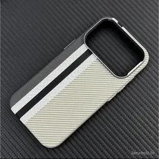 Capa Rígida De Fibra De Carbono Magnética Texturizada Premium Kevlar Para iPhone 15/16/17 Pro Max