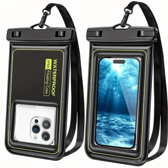 Capa Impermeável Para Telefones Com Tela Sensível Ao Toque Flutuar , Rafting , Viagens , Mergulho E Natação
