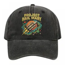 Boné De Beisebol Project Hail Mary Retro Space Rocket , Chapéu De Pai Desgastado Lavado Vintage Snapback De Algodão Ajus