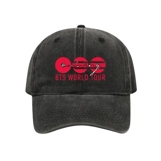 Boné De Beisebol De Algodão Lavado Estampado Com Combinação BTS 2026 , Unissex , Adequado Para Uso Diário casual E Conce
