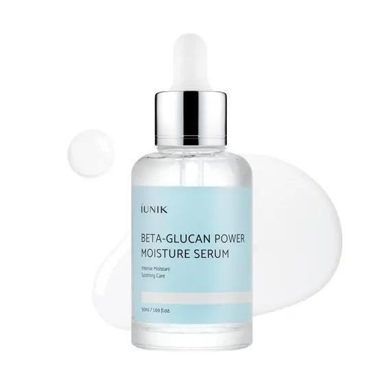 Sérum Hidratante Profundo IUNIK Beta-Glucan Power Moisture – Beta-Glucano e 7 Tipos de Peptídeos, Hidratação Profunda, S