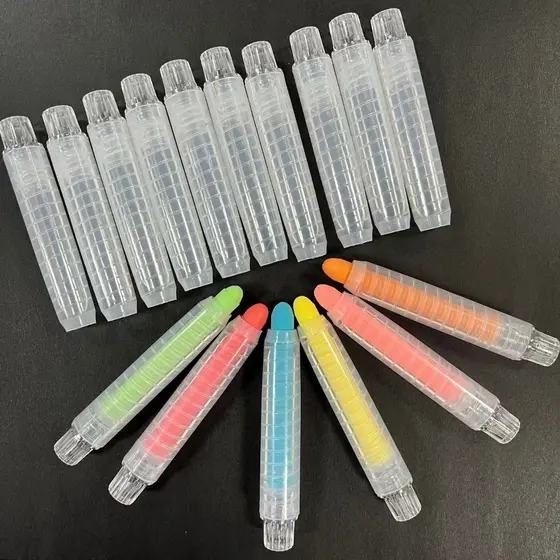 Caso de giz professor dedicado crianças Graffiti Handguard solúvel em água sólido giz rotativo caneta caso livre de poei