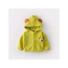 Jaqueta de bebê outono inverno forro de lã estilo 2025 novo estilo meninos meninas moda Casual topos bebê moletom com ca