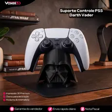 Suporte Controle Playstation Xbox Darth Vader Porta Controle Gamer Star Wars Decoração Geek Premium Alta Qualidade