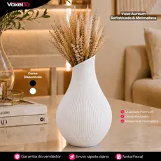 Vaso Aureum Luxo Decorativo Sofisticado Minimalista Moderno Elegante para Sala Quarto e Escritório
