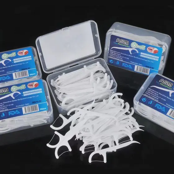 Fio dental 2026 novo estilo lista de classificação dois-em-um fio dental vara suave redondo palito C