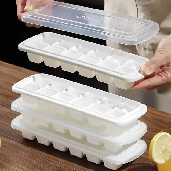 Feito japão molde de gelo cubo de gelo grande capacidade bandeja de gelo grau alimentício doméstico geladeira Freezer ar