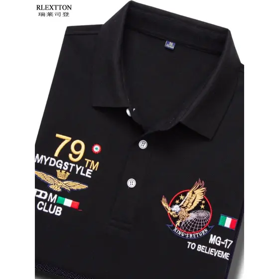 Camiseta masculina de manga curta de alta qualidade camisa POLO masculina lapela roupas superiores produtos europeus na