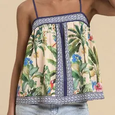 Colete solto cintas novo estilo feminino europeu americano impresso primavera verão único All-Match Casual solto colete