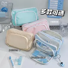 Novo produto Ninghai Estojo de lápis de grande capacidade estilo japonês feminino estudantes do ensino fundamental simpl