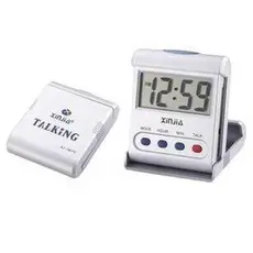 Relógio de mesa dobrável com cronometragem de voz chinesa, despertador para idosos, mesa de cronometragem de voz cega, r