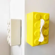 Blocos de construção criativos caixa de tecido geladeira adesivos lado fixado na parede cozinha sala estar toalete burac