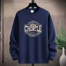 Primavera outono forro de lã moletom masculino Plus Size engrossado manga comprida camiseta solta em torno do pescoço su