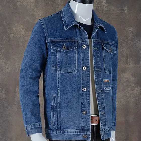2026 primavera outono novo estilo jaqueta jeans masculina Retro bonito solto jaqueta masculina Casual na moda jaqueta je